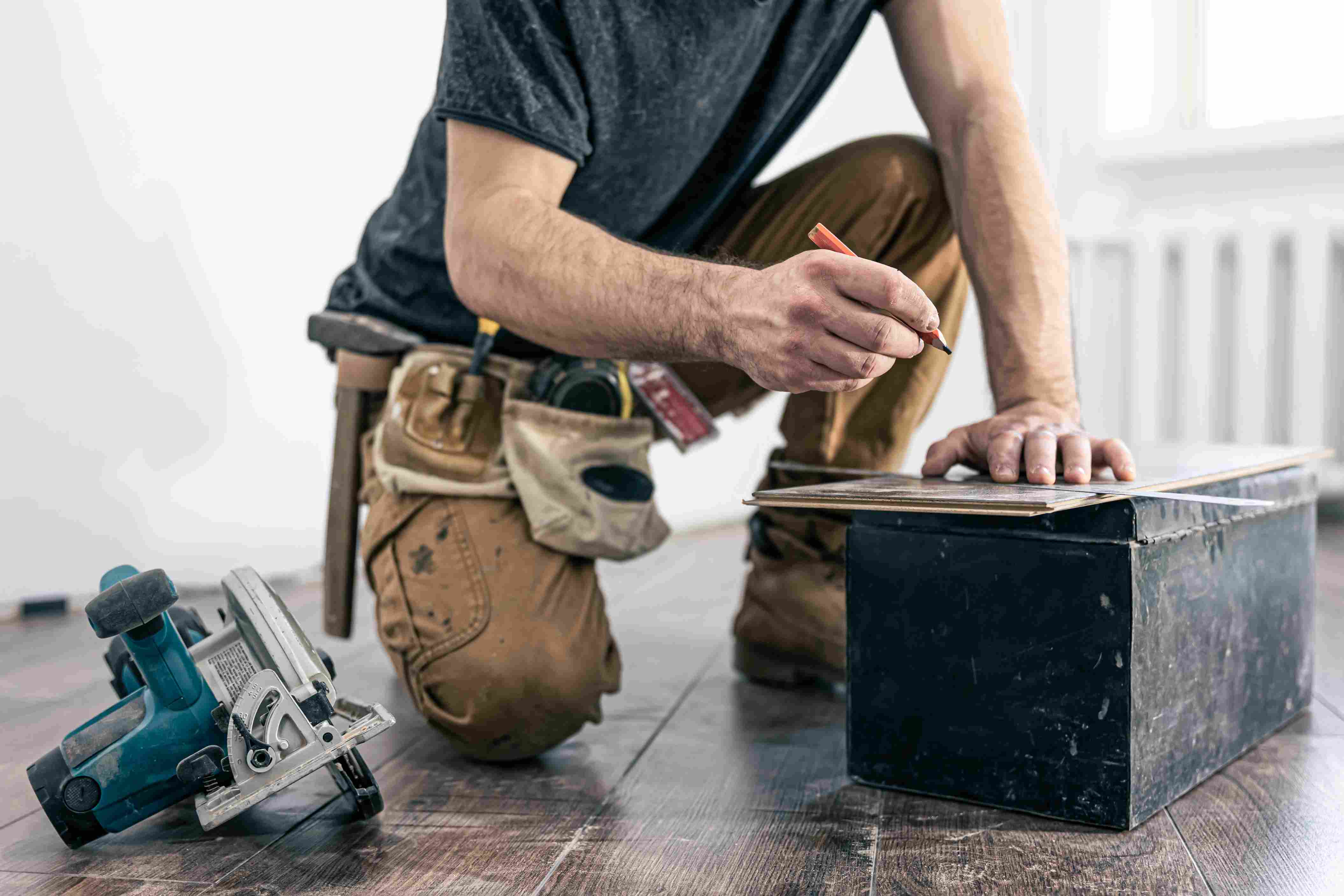 Handyman performing a home repair