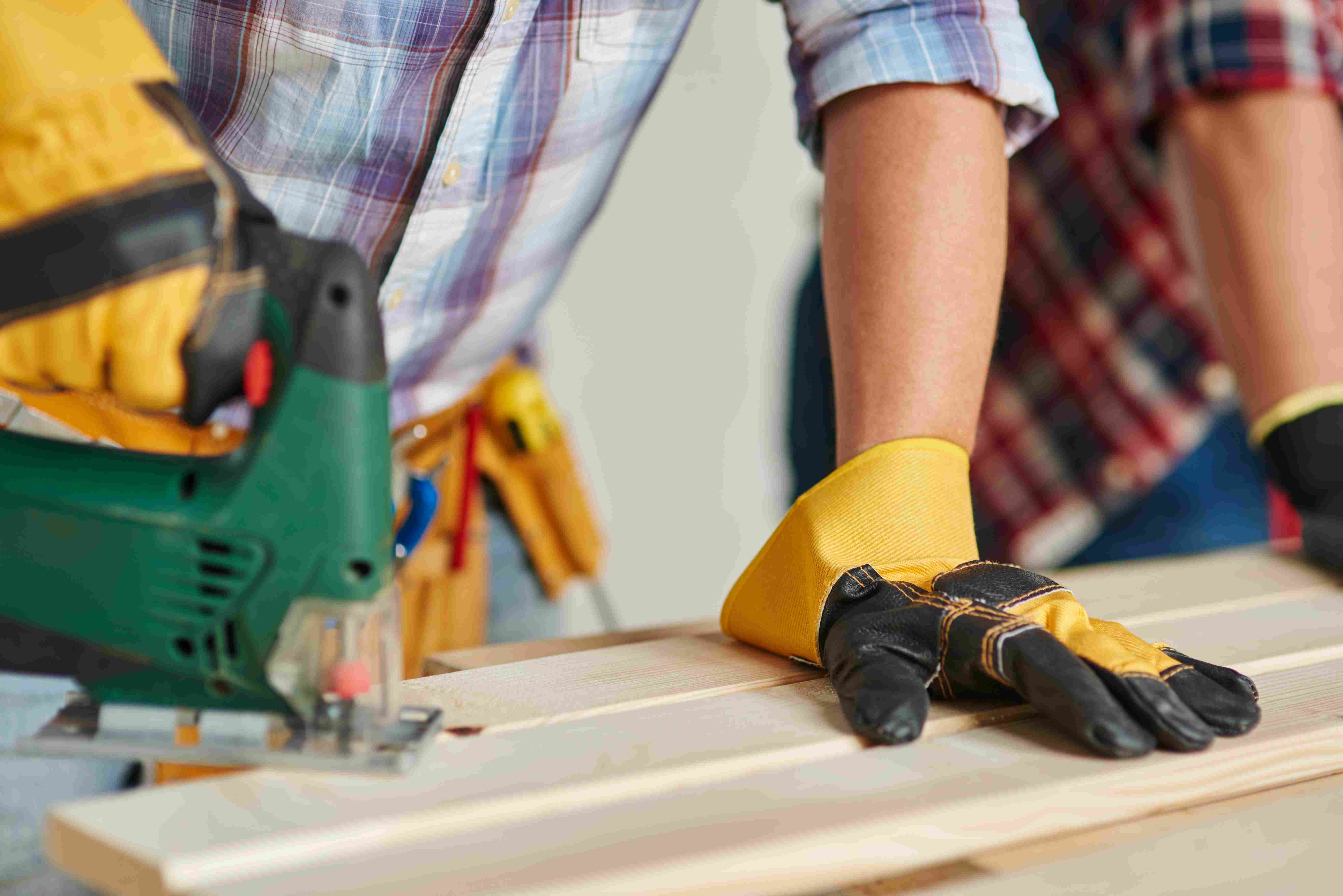 Technician with repair tools