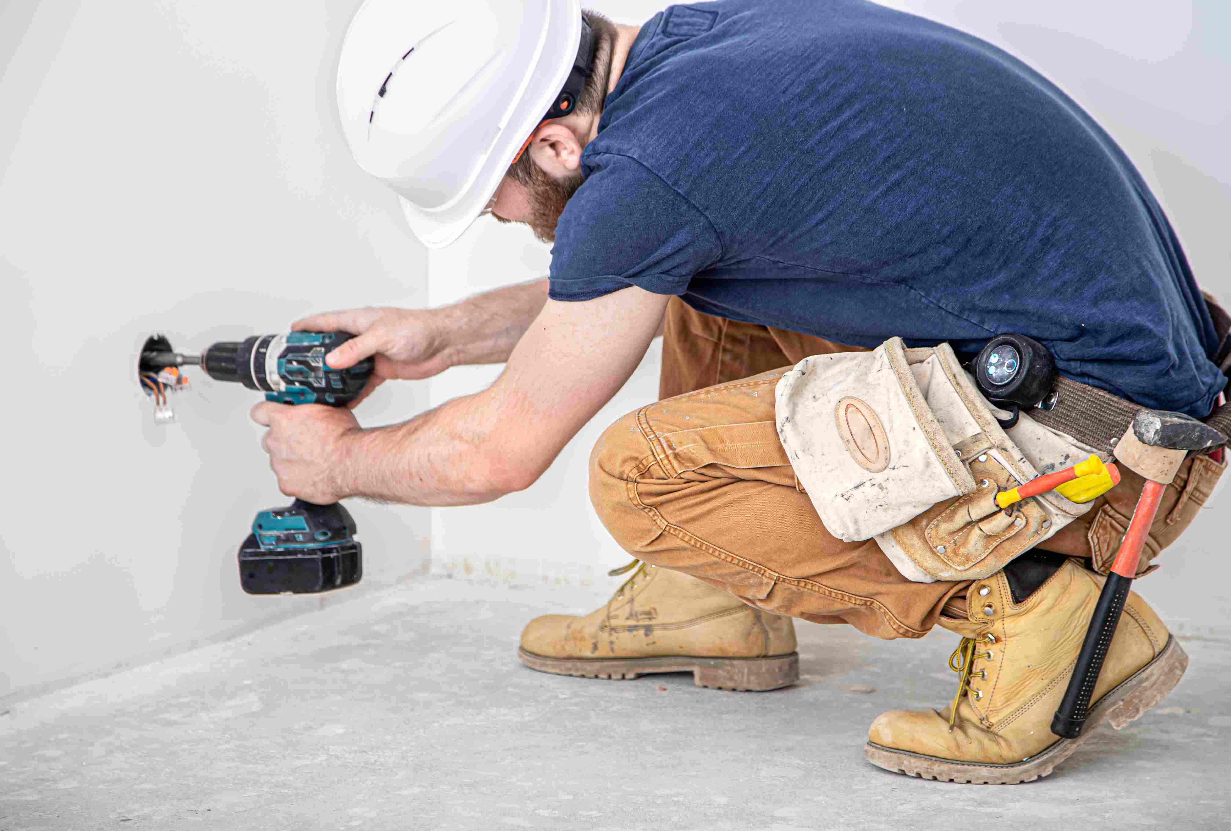 Careful handyman workmanship in a home setting